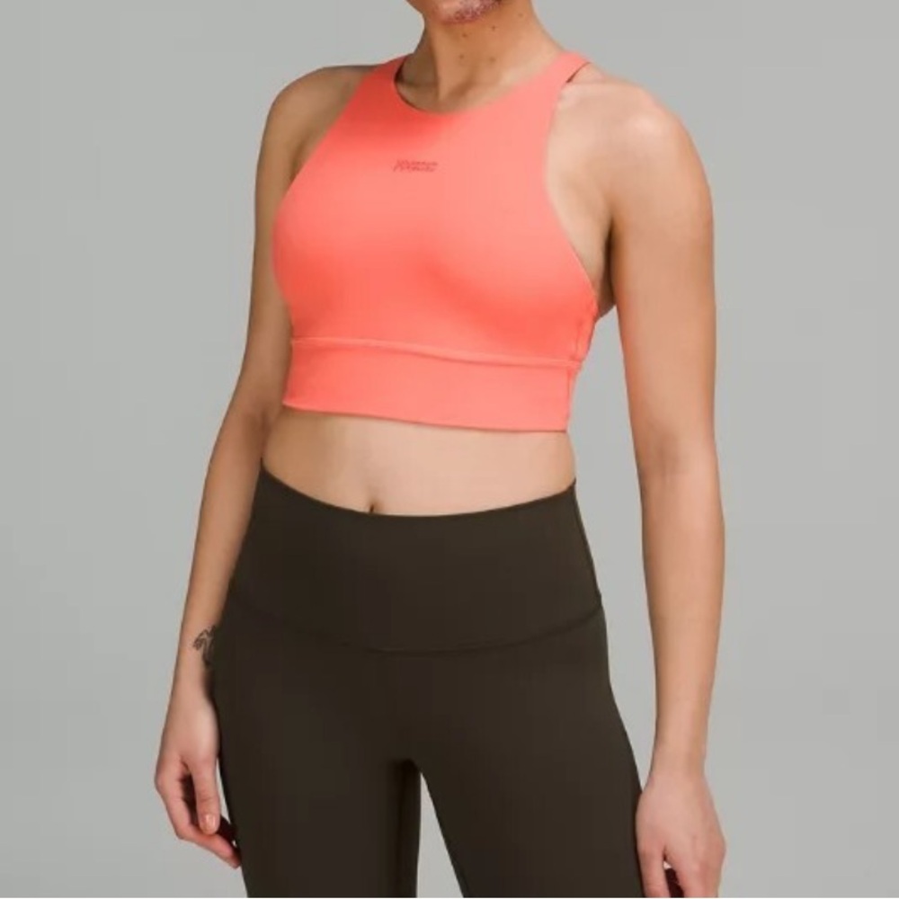 Lululemon energy high neck long line bra motif rpcr